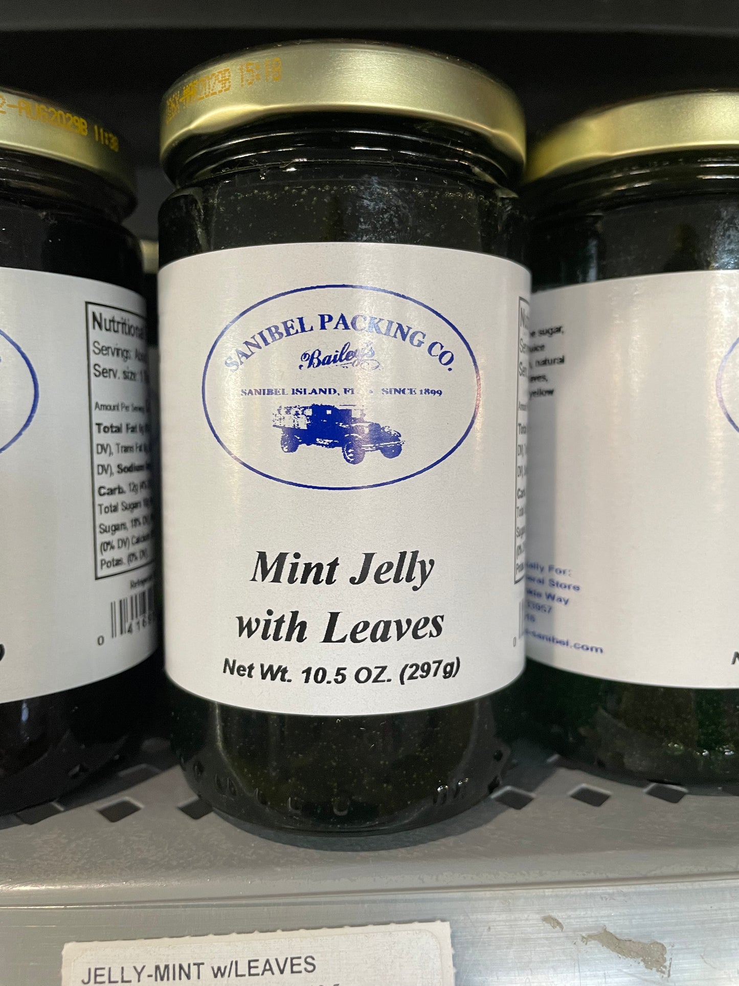 Mint Jelly with Leaves by Sanibel Packing Company