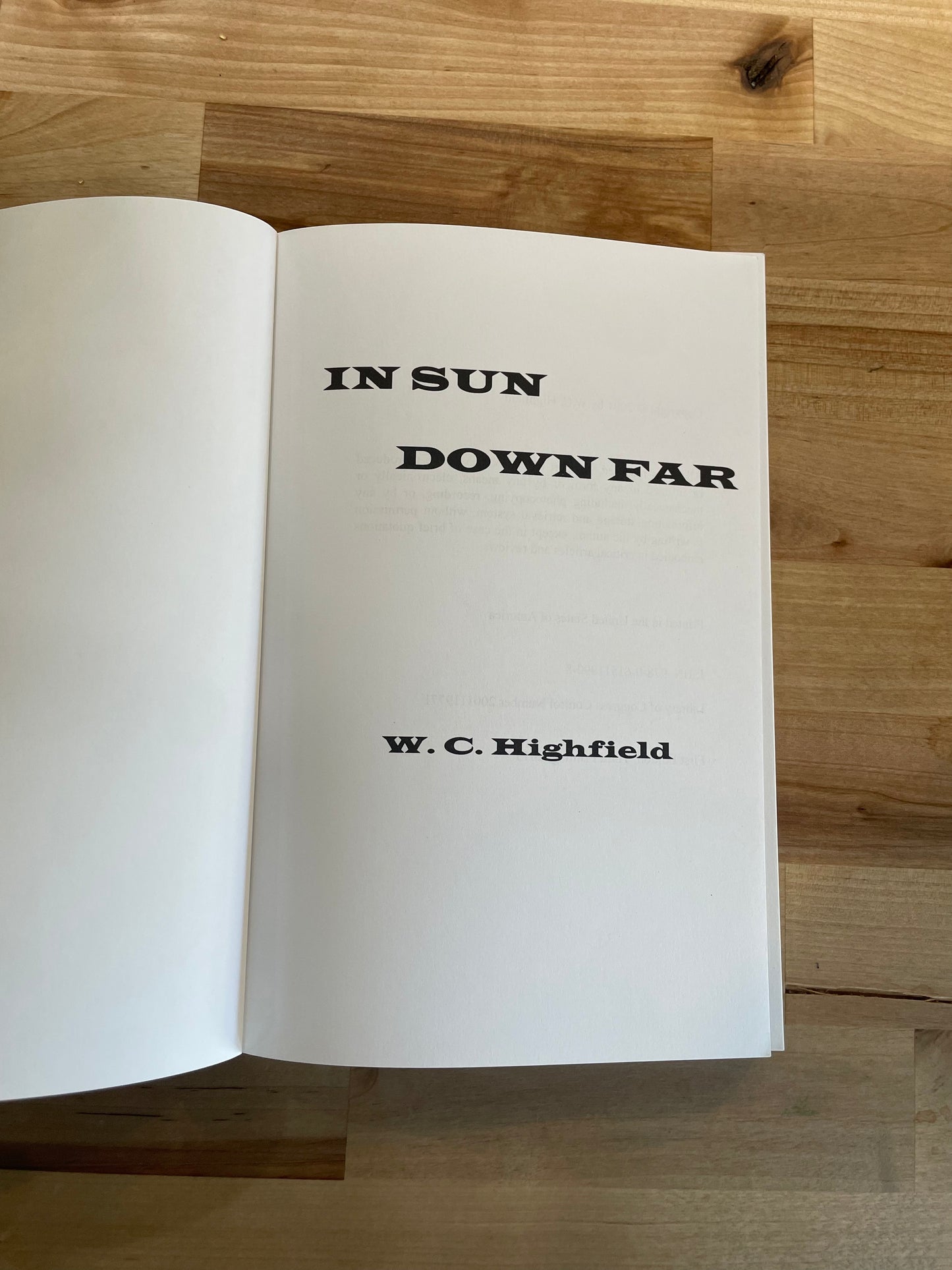 In Sun Down Far Book