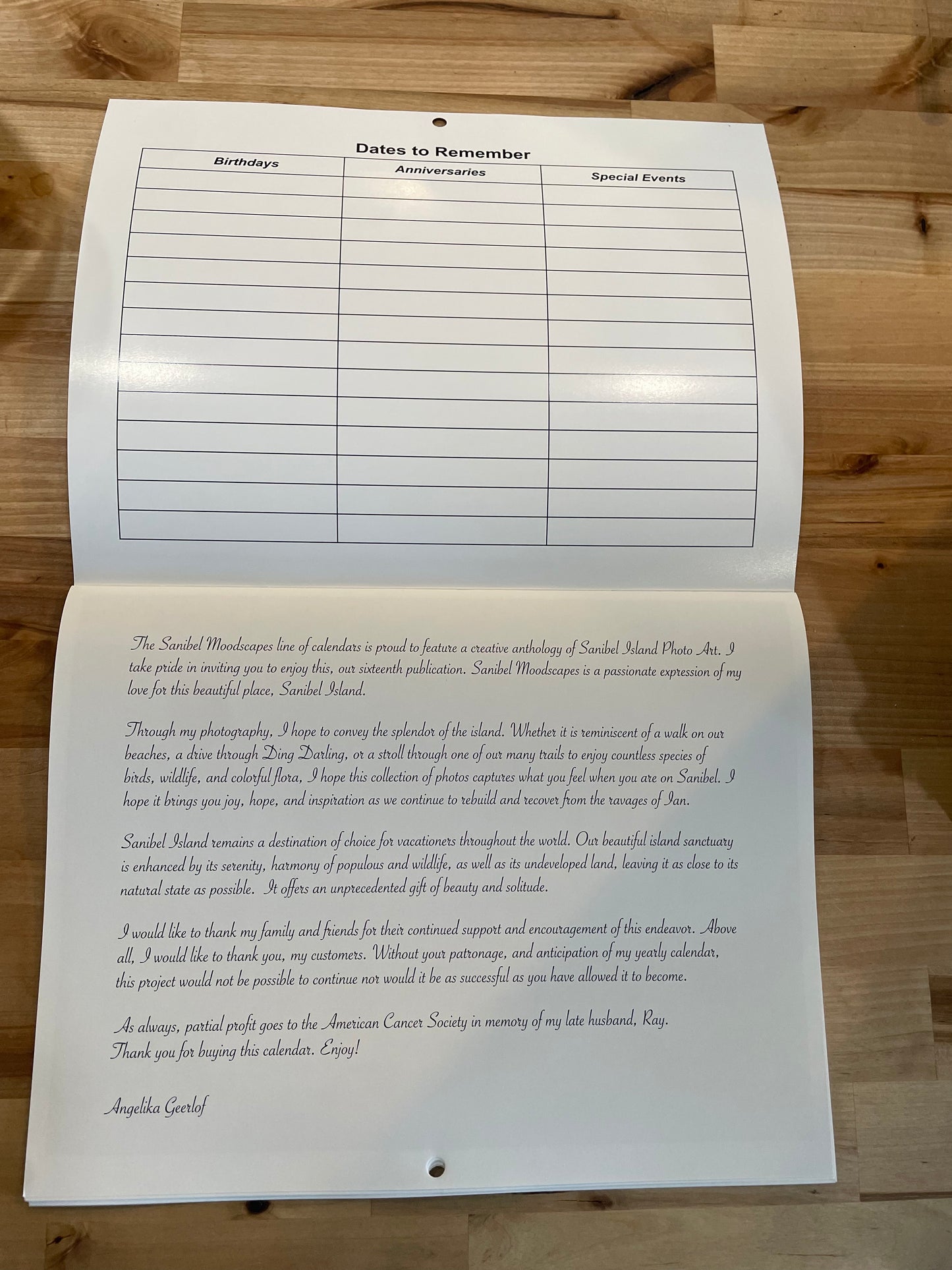 Sanibel Moodscapes 2026 Calendar