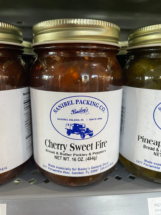 Cherry Sweet Fire Bread & Butter Pickles & Peppers by Sanibel Packing Company