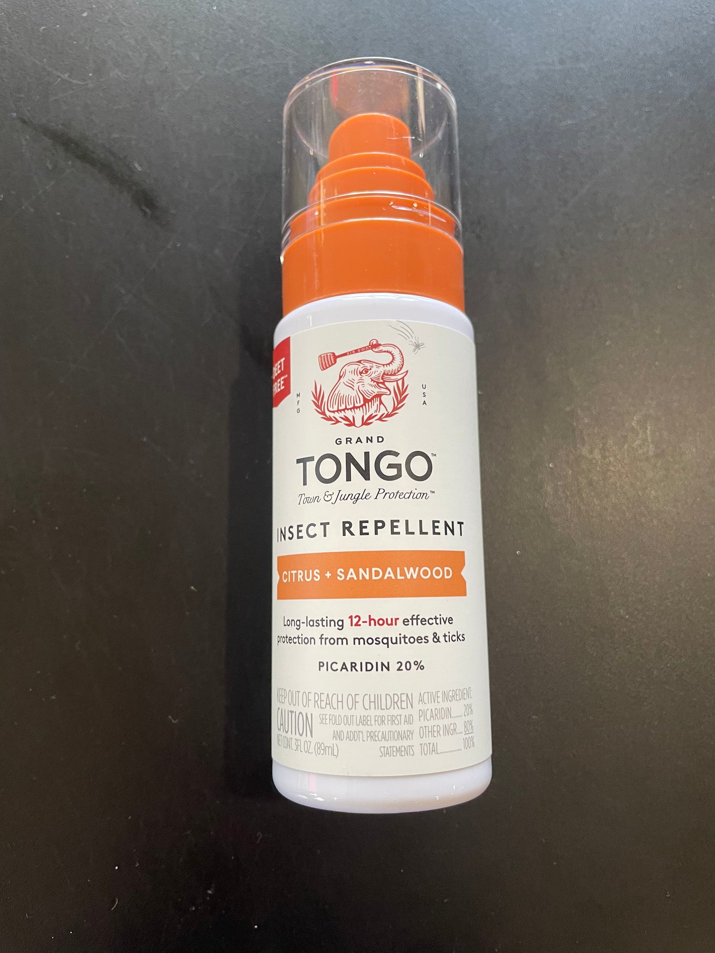 Grand Tongo Citrus Sandlewood Insect Repellent Pump 3oz