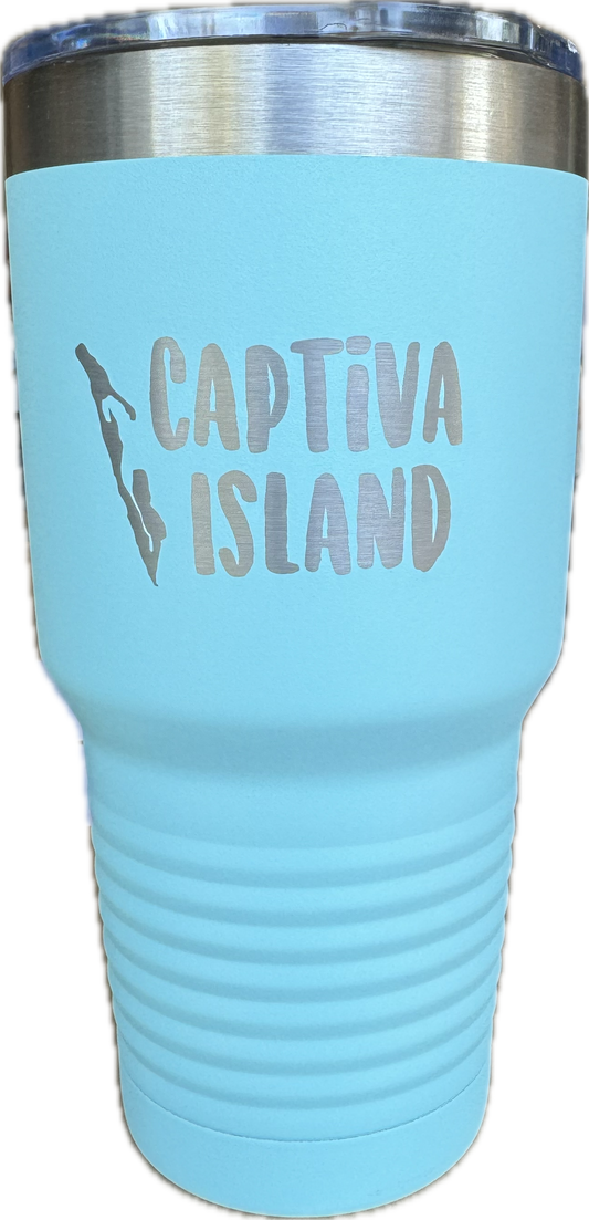 Captiva Island Teal Stainless Steel 30 oz Tumbler