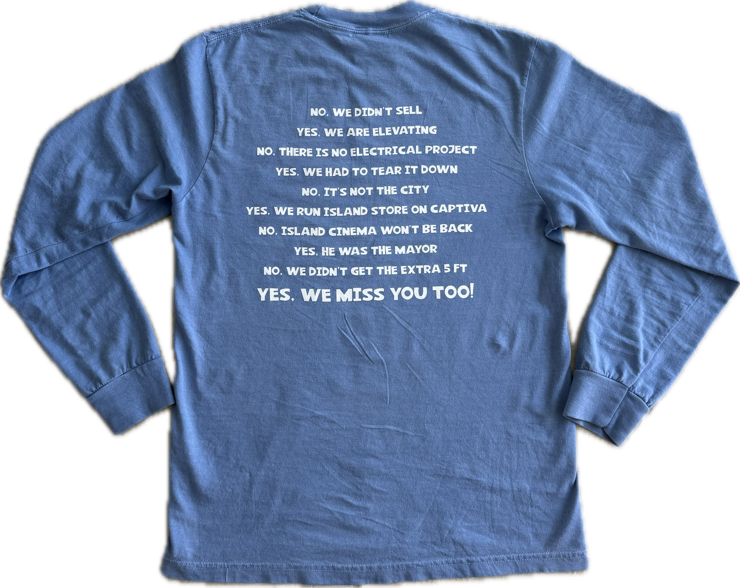 Bailey's Questions Answered Comfort Colors Long Sleeve 100% Cotton Shirt