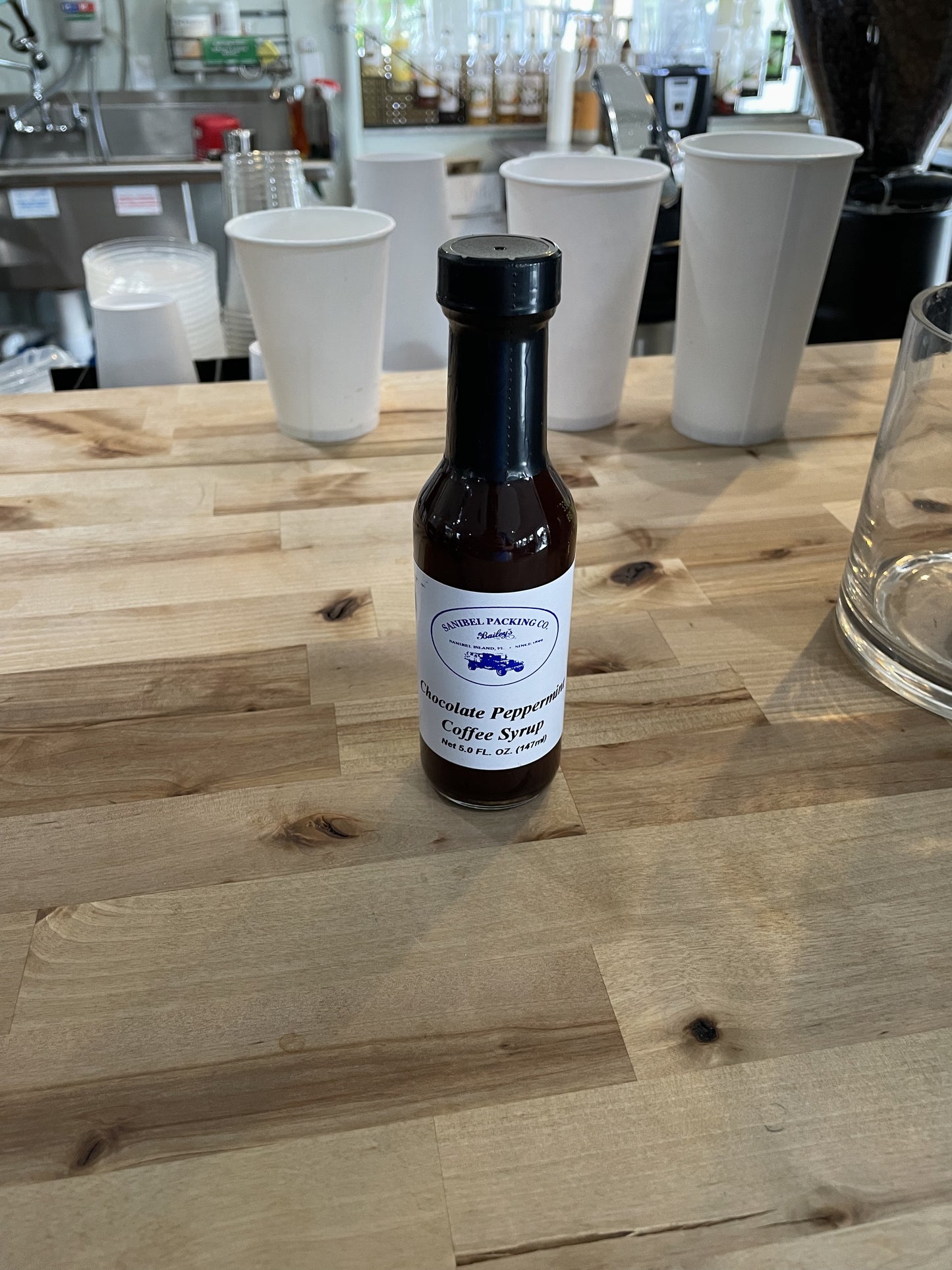 Chocolate Peppermint Coffee Syrup 5oz by Sanibel Packing Company