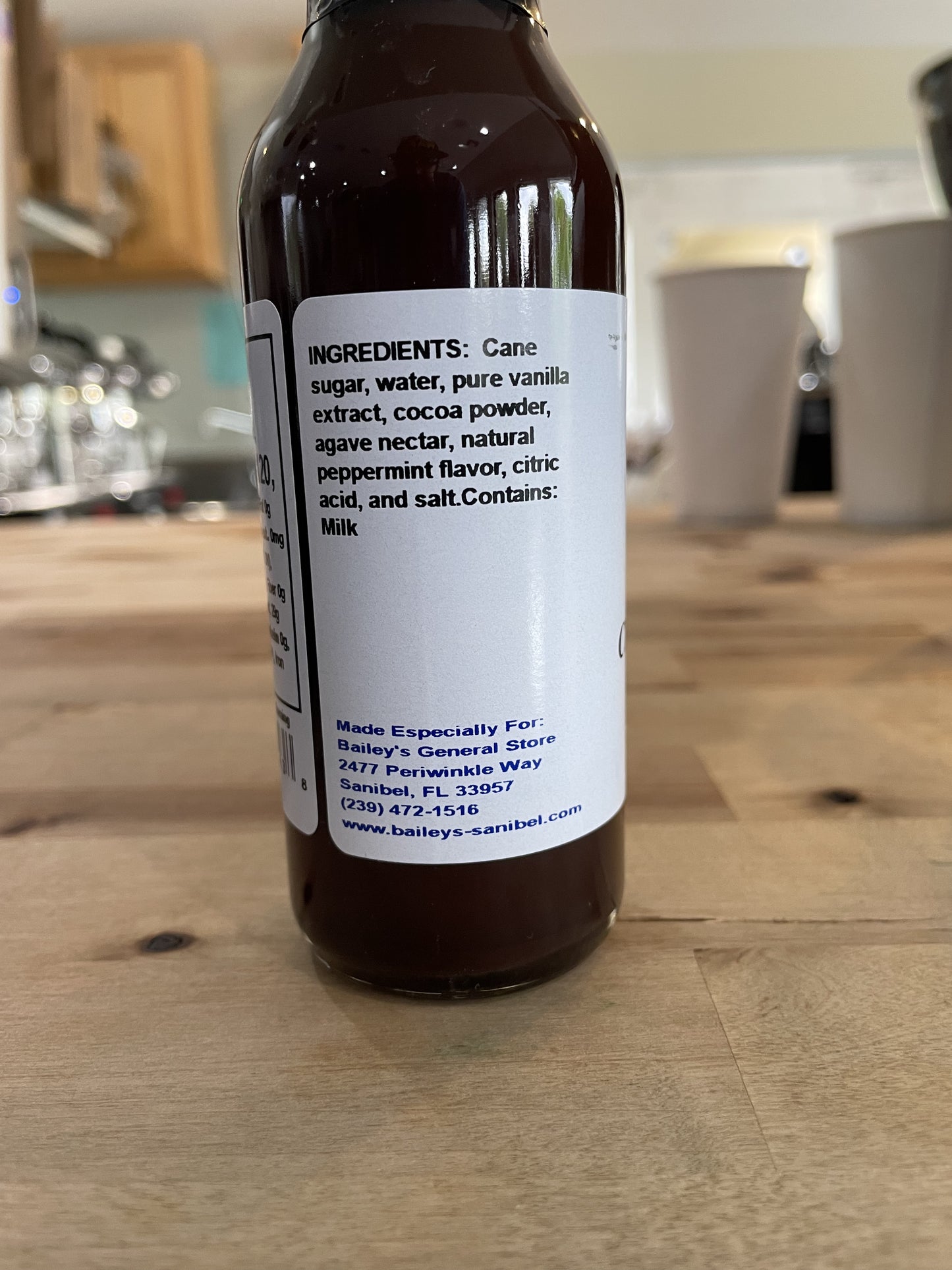Chocolate Peppermint Coffee Syrup 5oz by Sanibel Packing Company