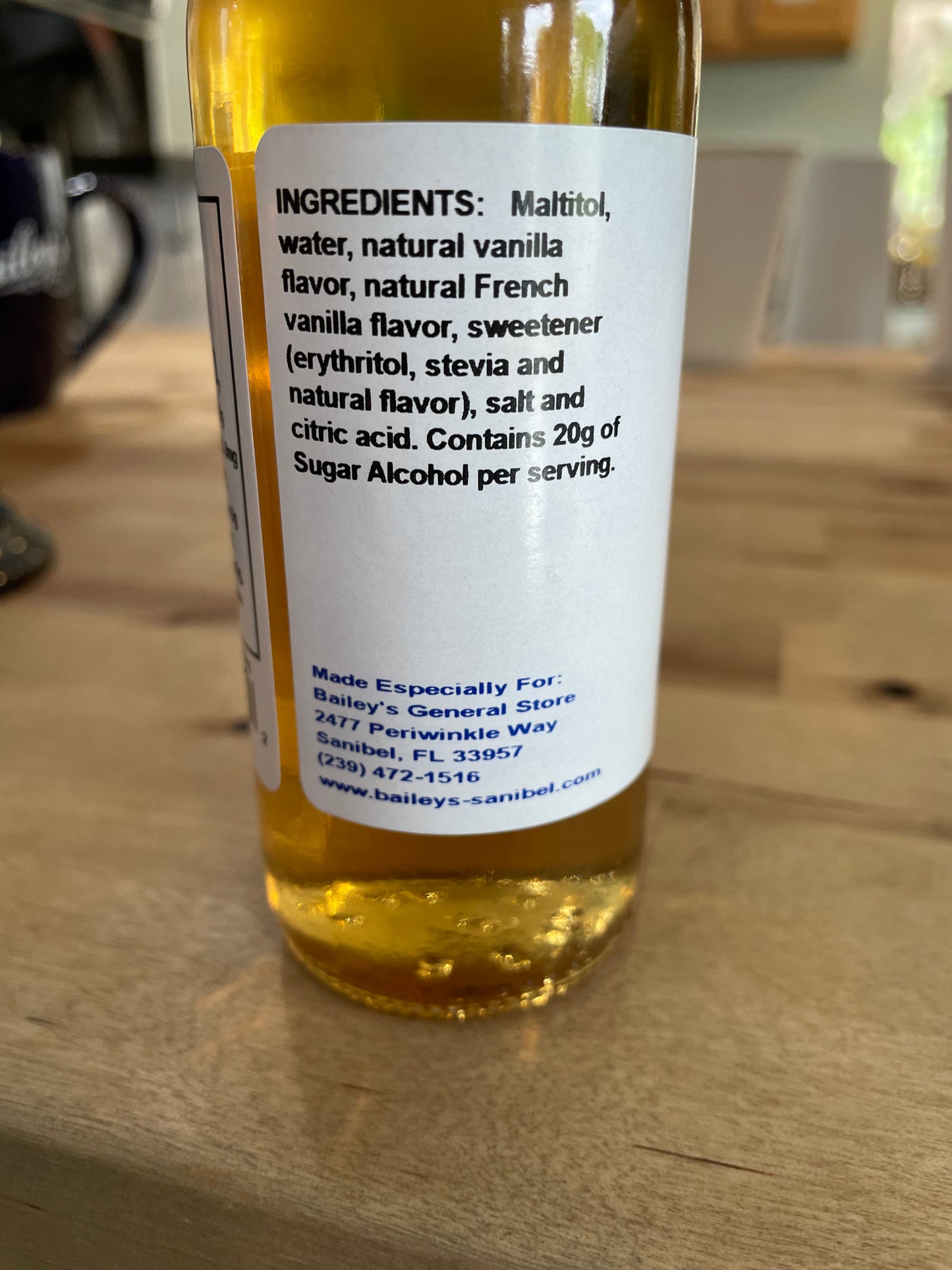 Sugar Free French Vanilla Coffee Syrup 5oz by Sanibel Packing Company