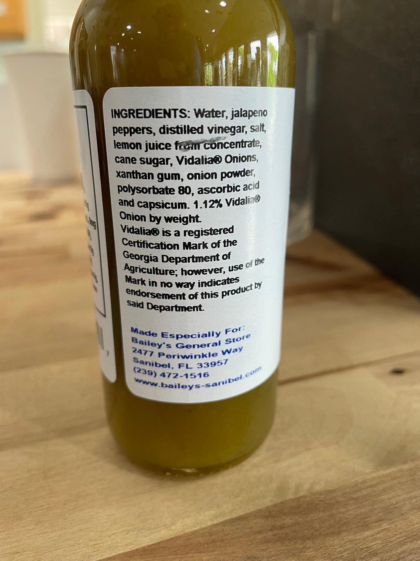 Vidalia Onion & Jalapeno Pepper Hot Sauce 5oz by Sanibel Packing Company