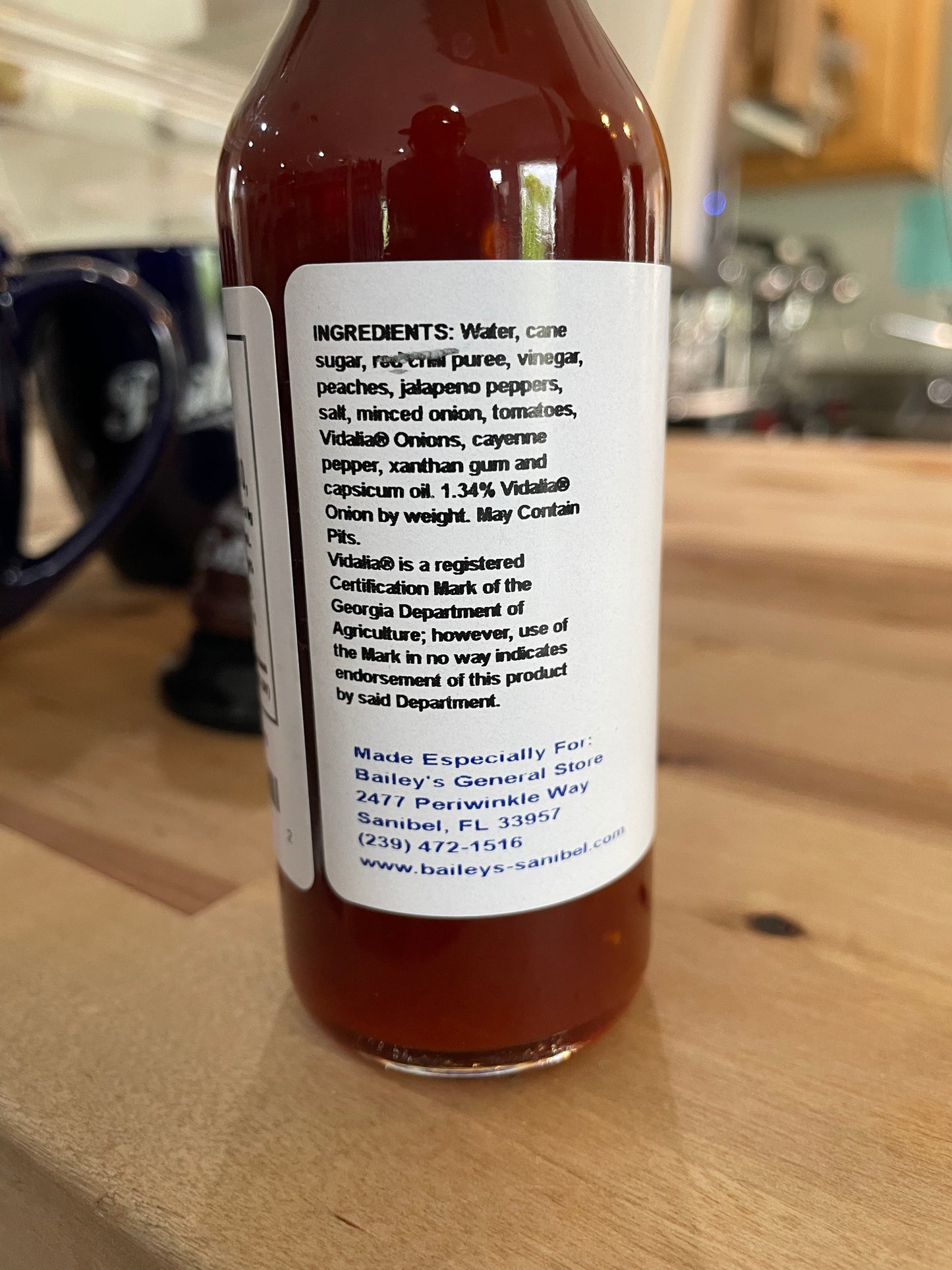 Vidalia Onion & Peach Hot Sauce 5oz by Sanibel Packing Company