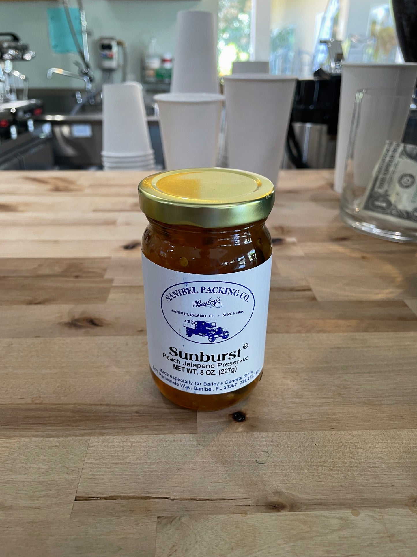 Sunburst Peach Jalapeno Preserve 8oz by Sanibel Packing Company