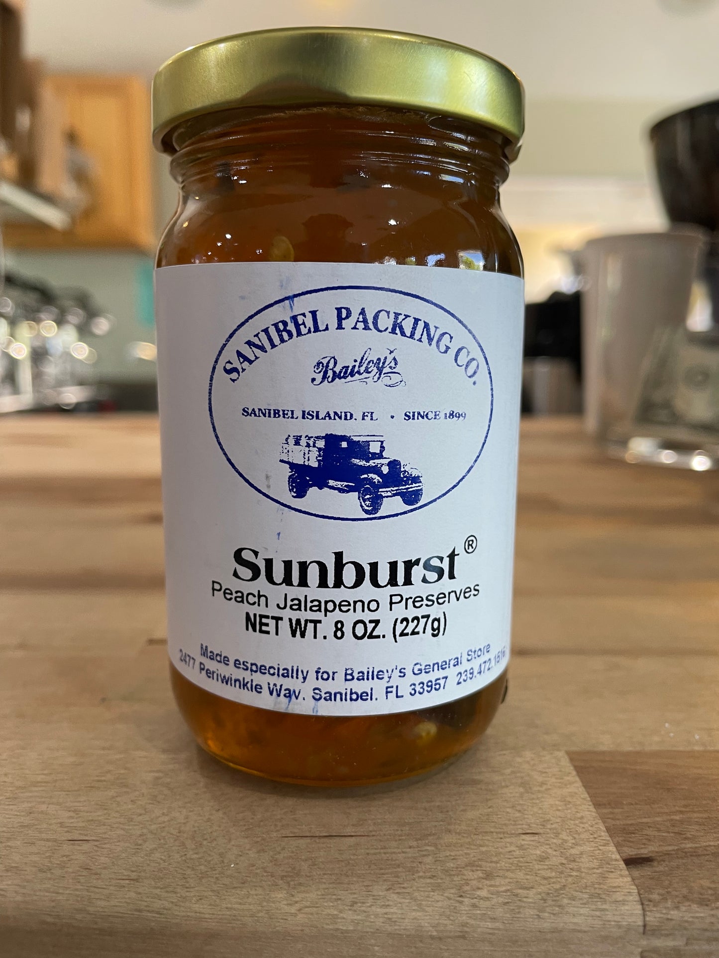 Sunburst Peach Jalapeno Preserve 8oz by Sanibel Packing Company
