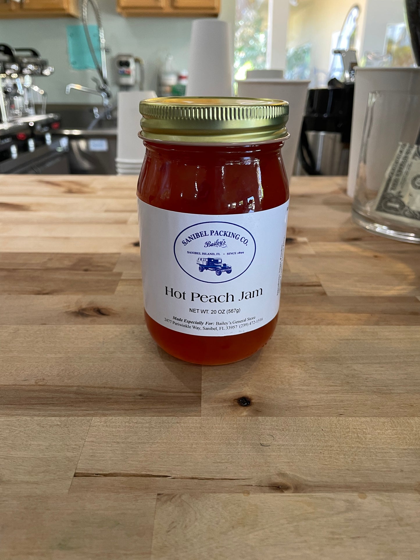 Hot Peach Jam 20oz by Sanibel Packing Company