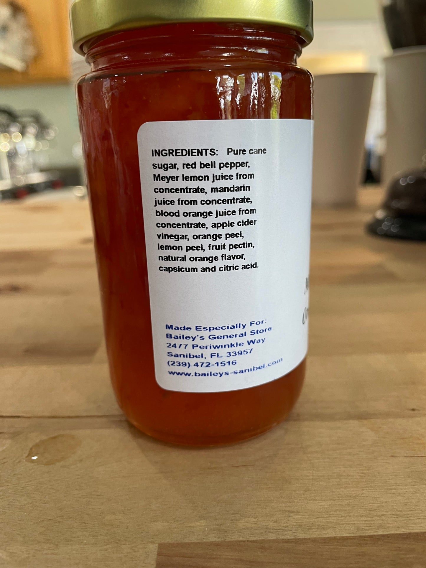 Meyer Lemon Blood Orange Pepper Jelly by Sanibel Packing Company