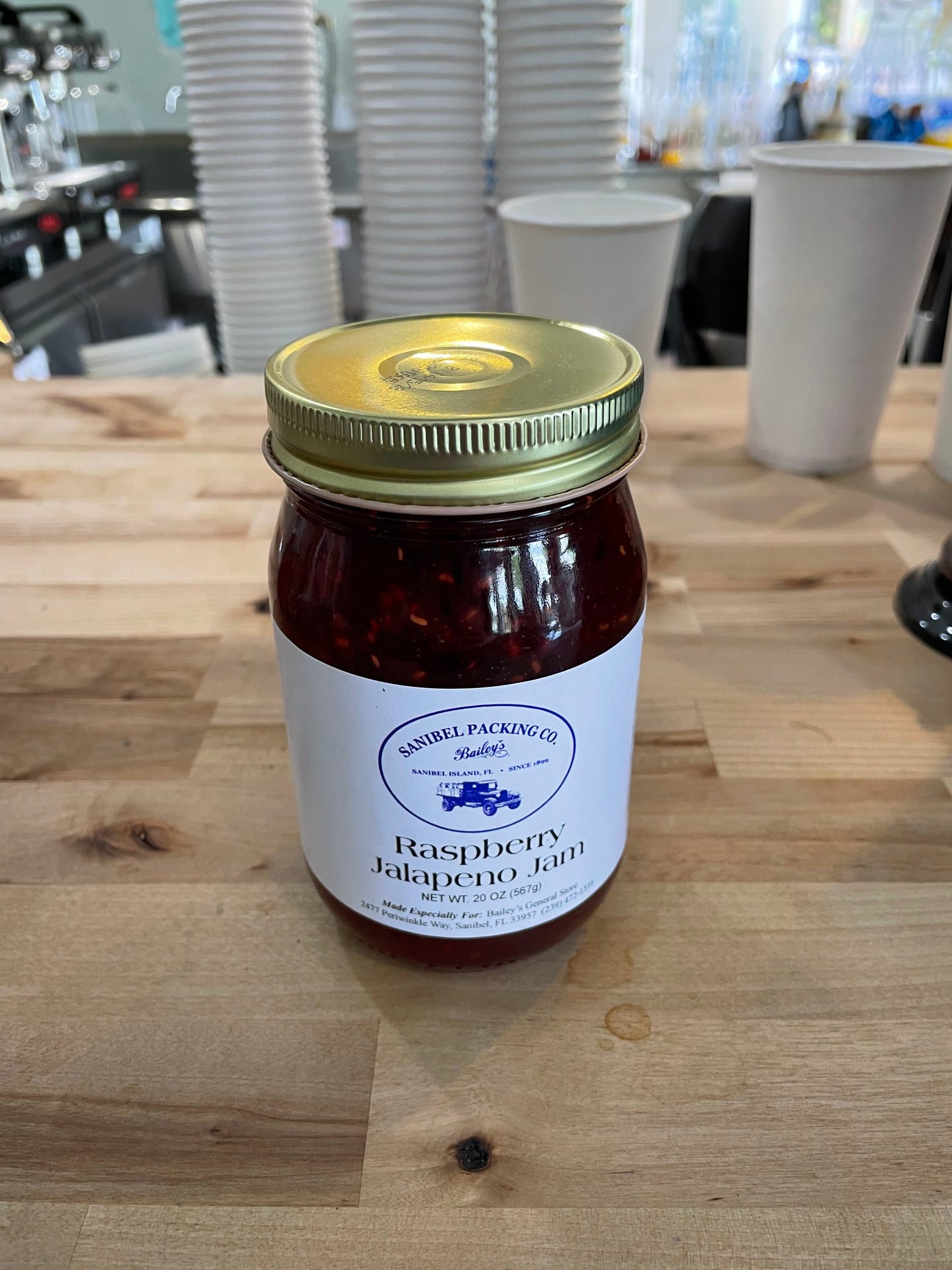 Raspberry Jalapeno Jam by Sanibel Packing Company