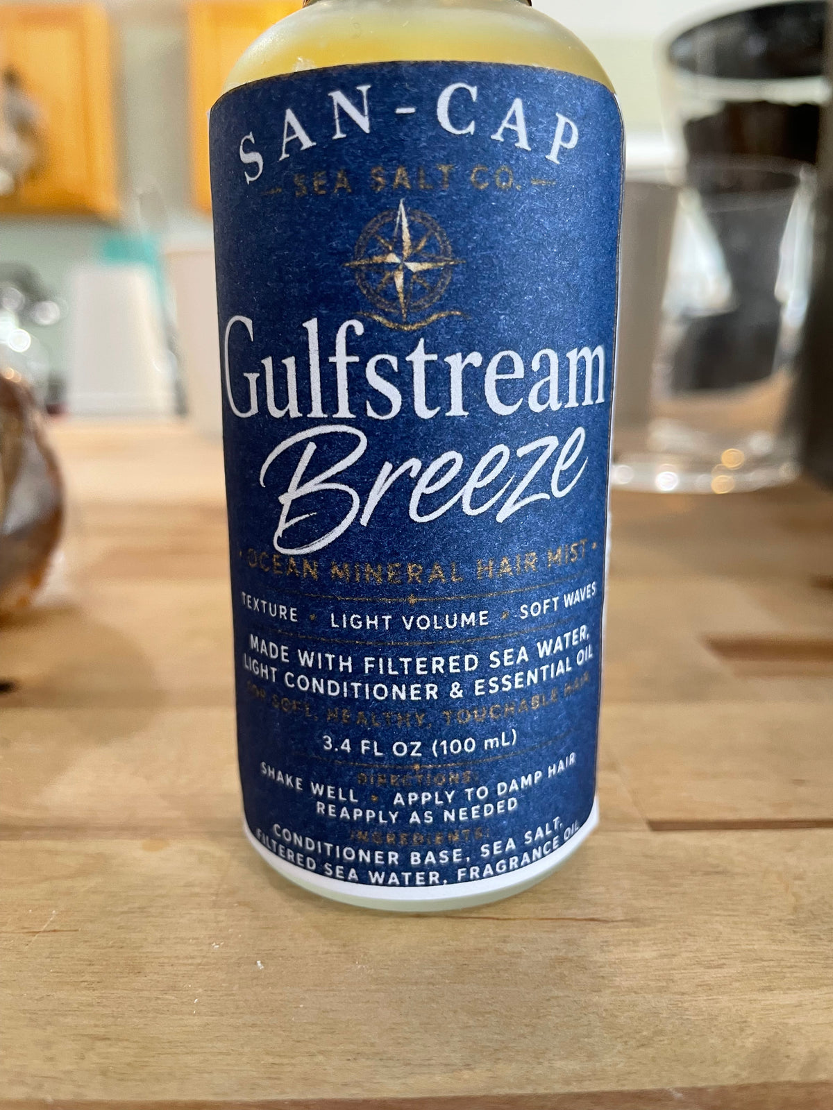 Gulfstream Breeze Ocean Mineral Hair Mist Conditioner 3.4oz by SAN-CAP Sea Salt Co