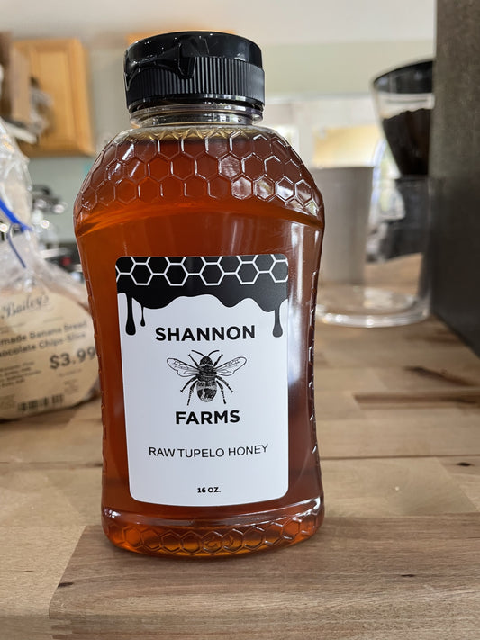 Shannon Farms Raw Tupelo Honey 16oz