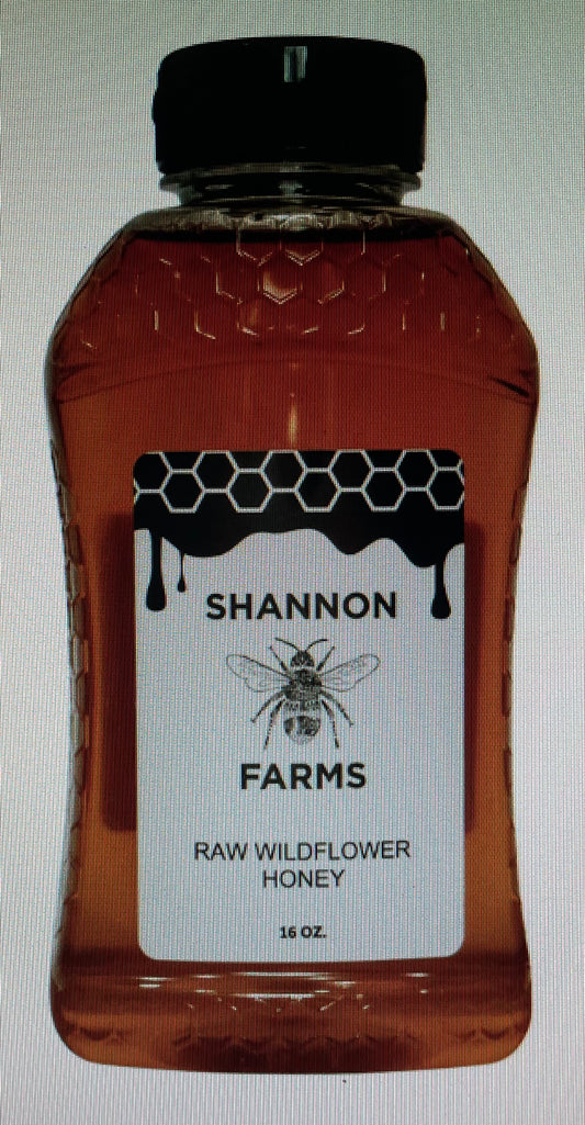 Shannon Farms Raw Wildflower Honey 16oz