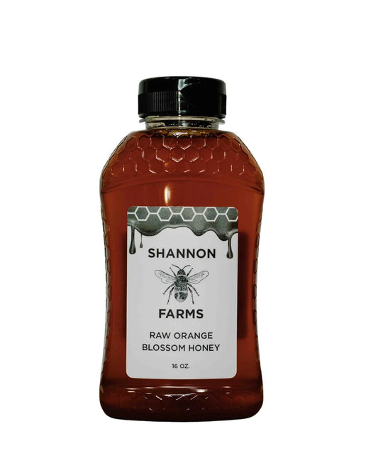 Shannon Farms Raw Orange Blossom Honey 16oz