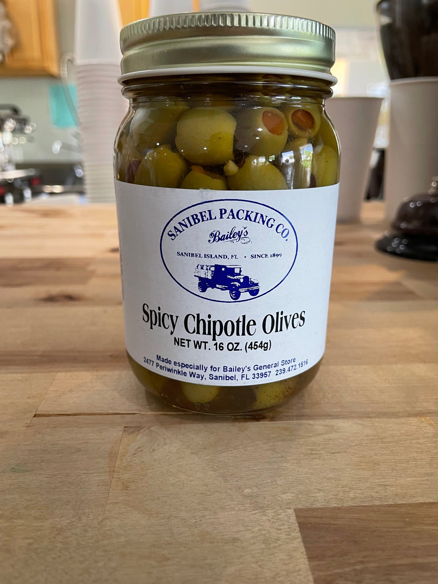 Spicy Chipotle Olives by Sanibel Packing Company