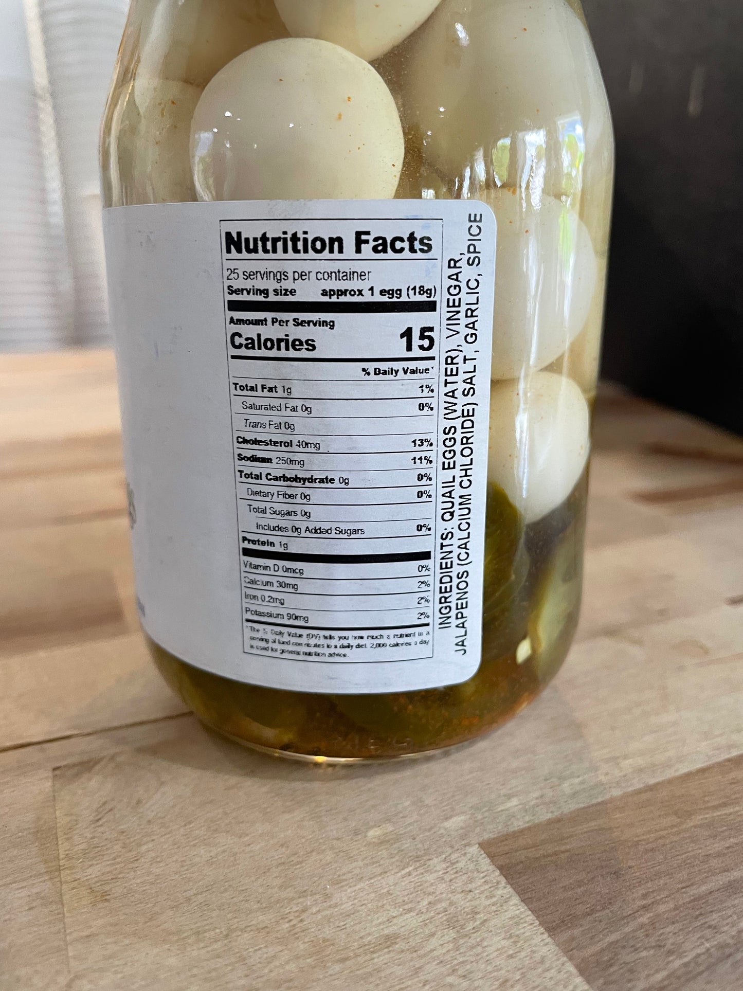 Spicy Pickled Quail Eggs by Sanibel Packing Company