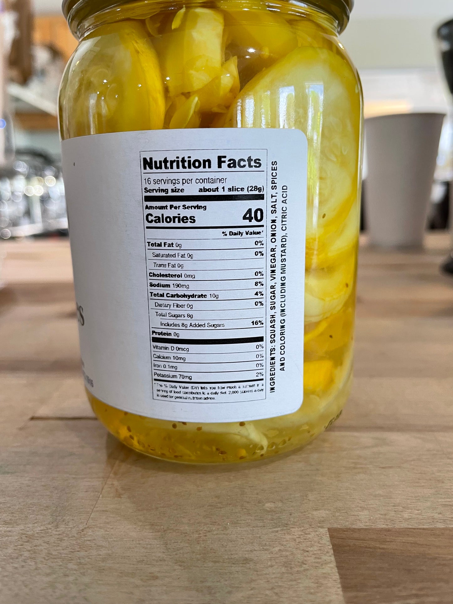 Squash Pickles by Sanibel Packing Company