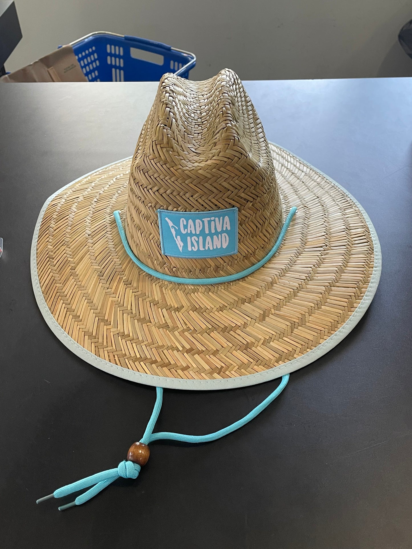 Captiva Island Teal Straw Hat