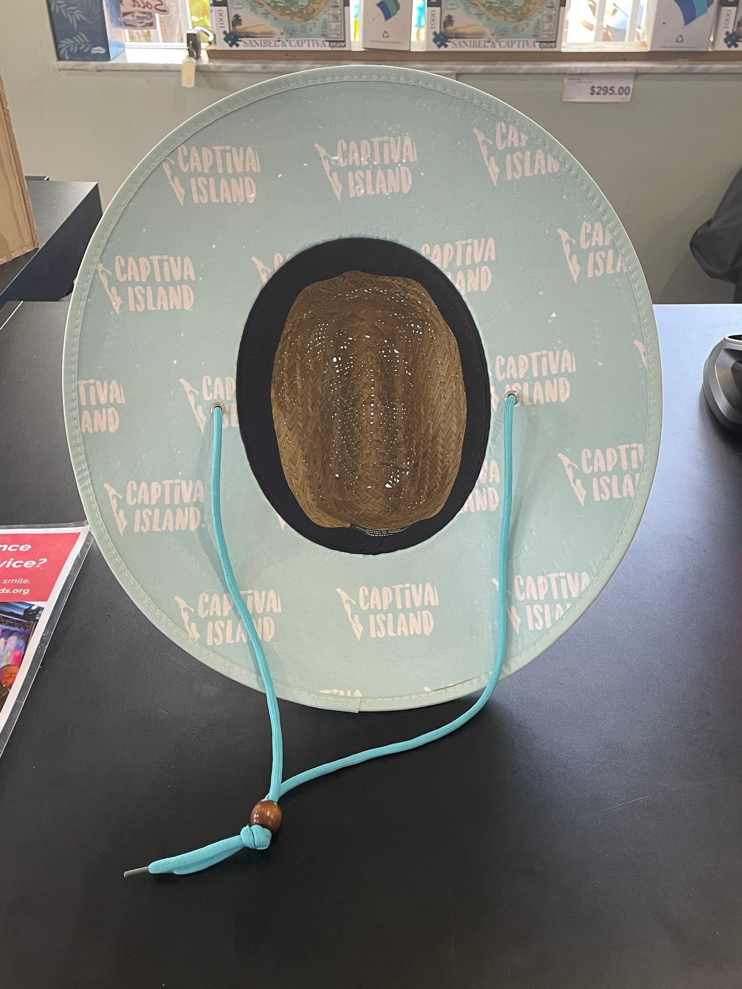 Captiva Island Teal Straw Hat