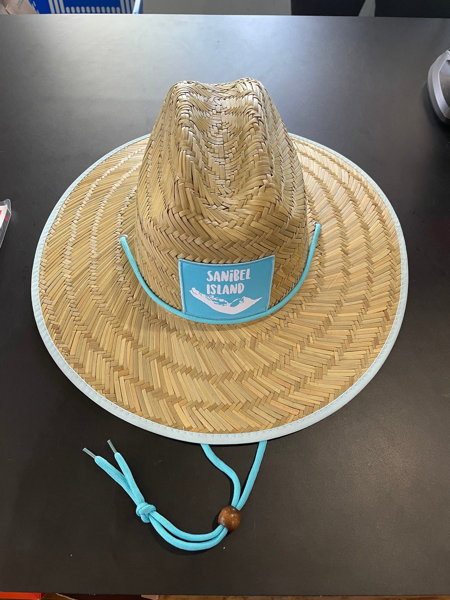 Sanibel Island Teal Straw Hat