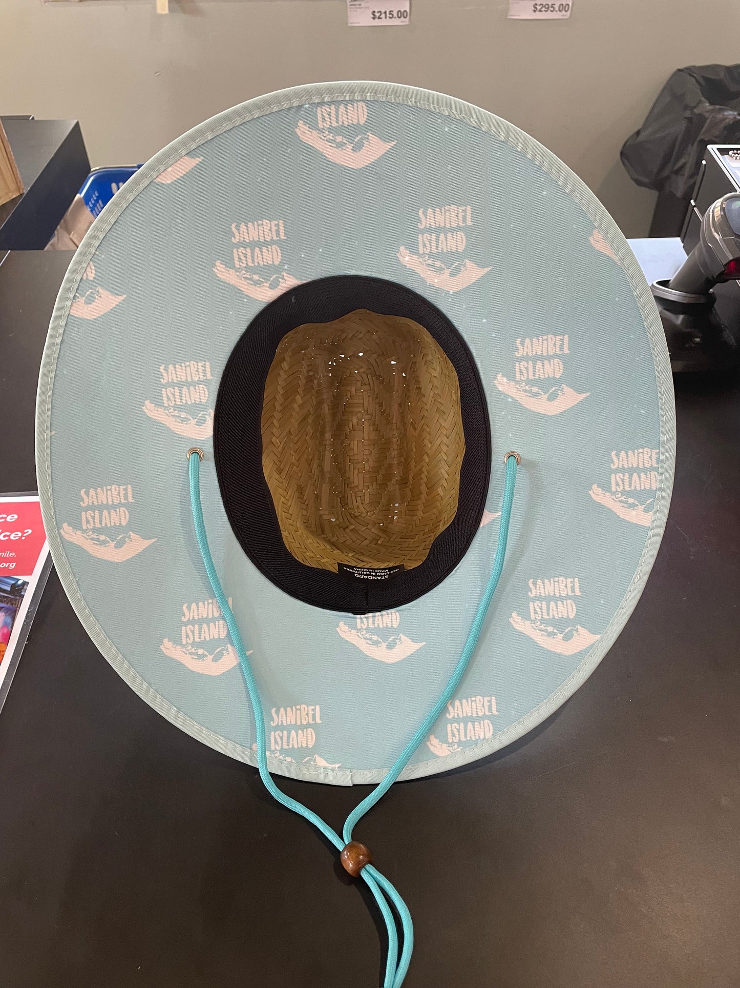 Sanibel Island Teal Straw Hat