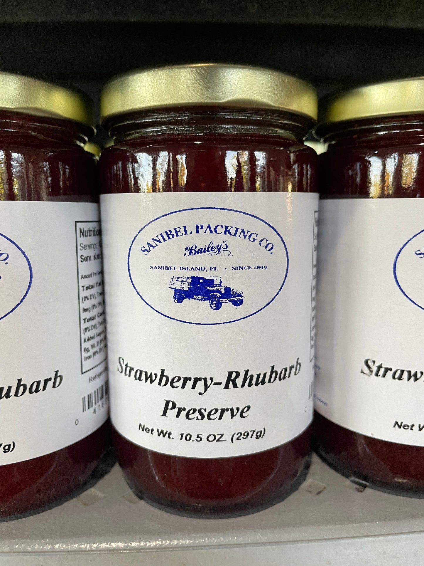 Strawberry Rhubarb Preserve by Sanibel Packing Company