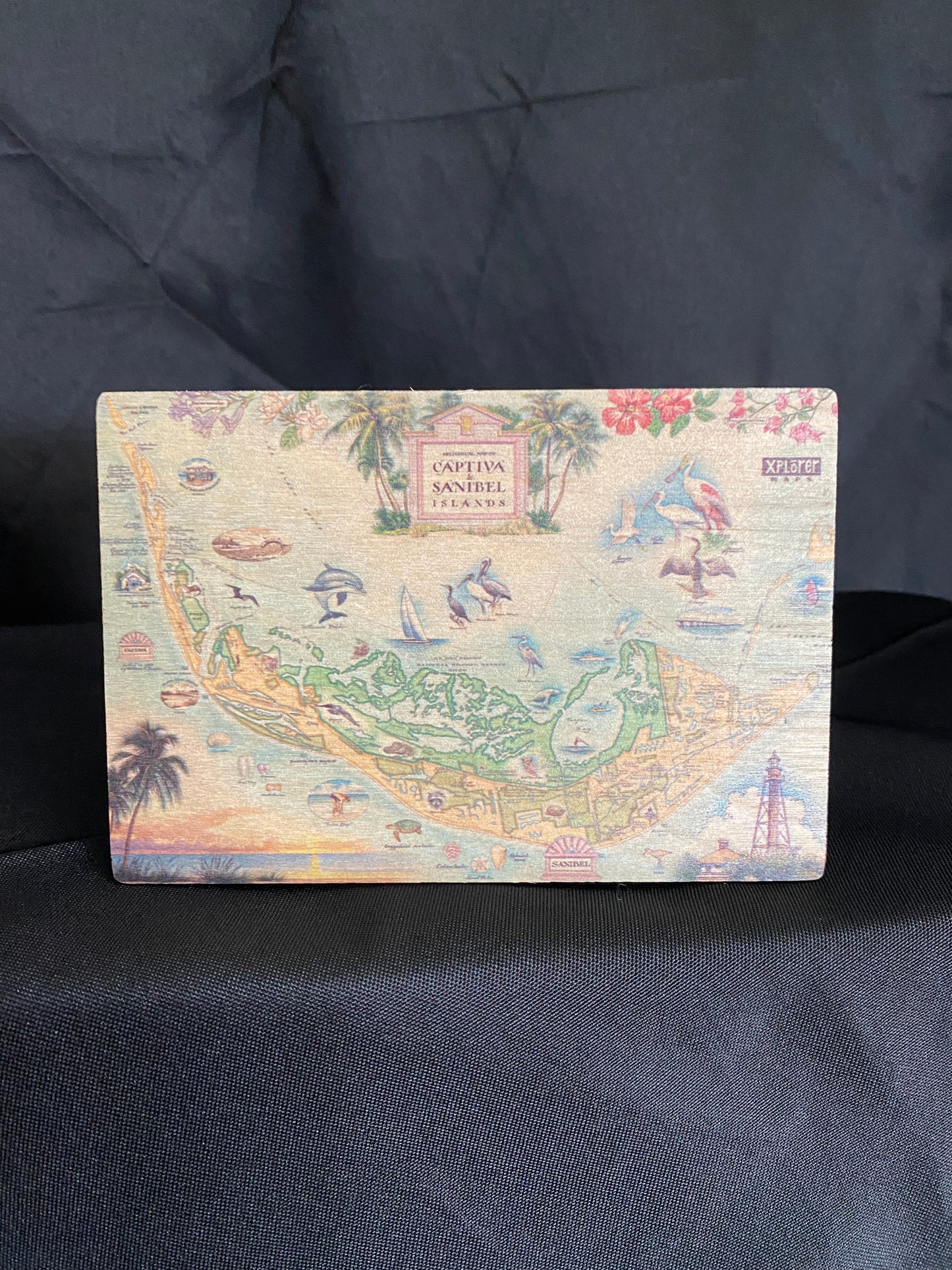 Sanibel & Captiva Vintage Map Items: Tote Bag, Sticker, Note Card, Post Card, Blanket, Puzzlepp